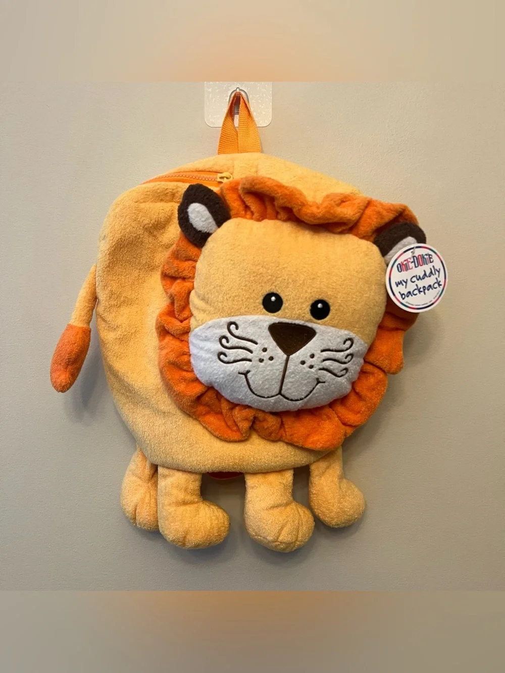 NWT Okie-Dokie My Cuddly Backpack Plush Lion Backpack